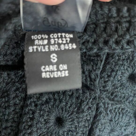 Gaby & Eden Black Crochet Button Up Dress - Picture 7 of 8